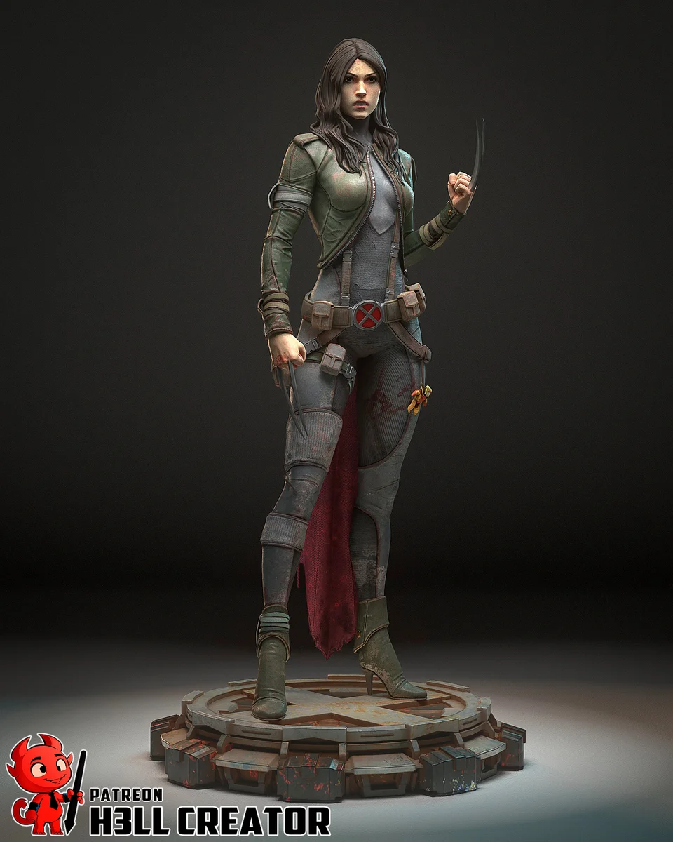 X-23 | Fan Art | 3D Printed Resin Model Garage Kit | *Un-Painted* | H3LL Creator 3
