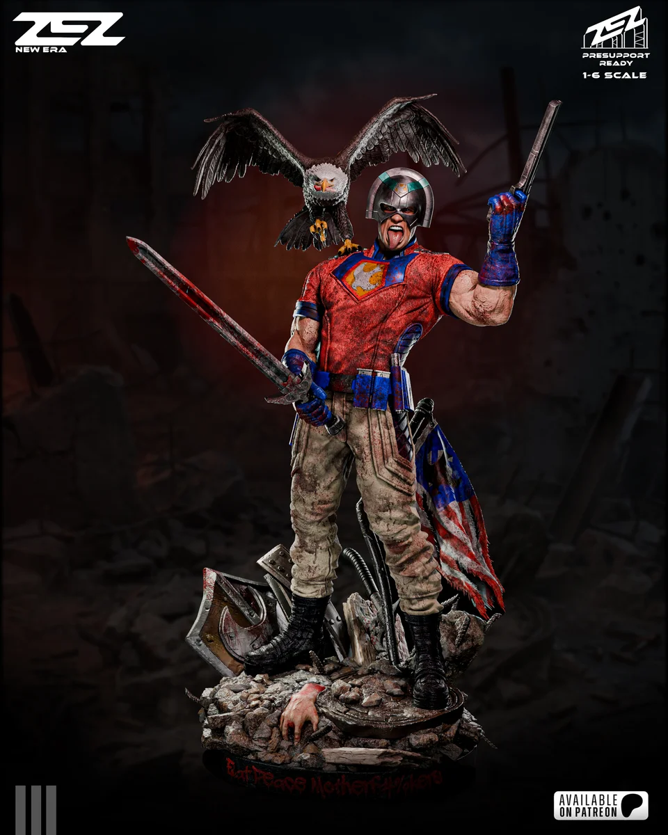 Peacemaker | Fan Art | 3D Printed Resin Model Garage Kit | *Un-Painted* | ZEZ Studio