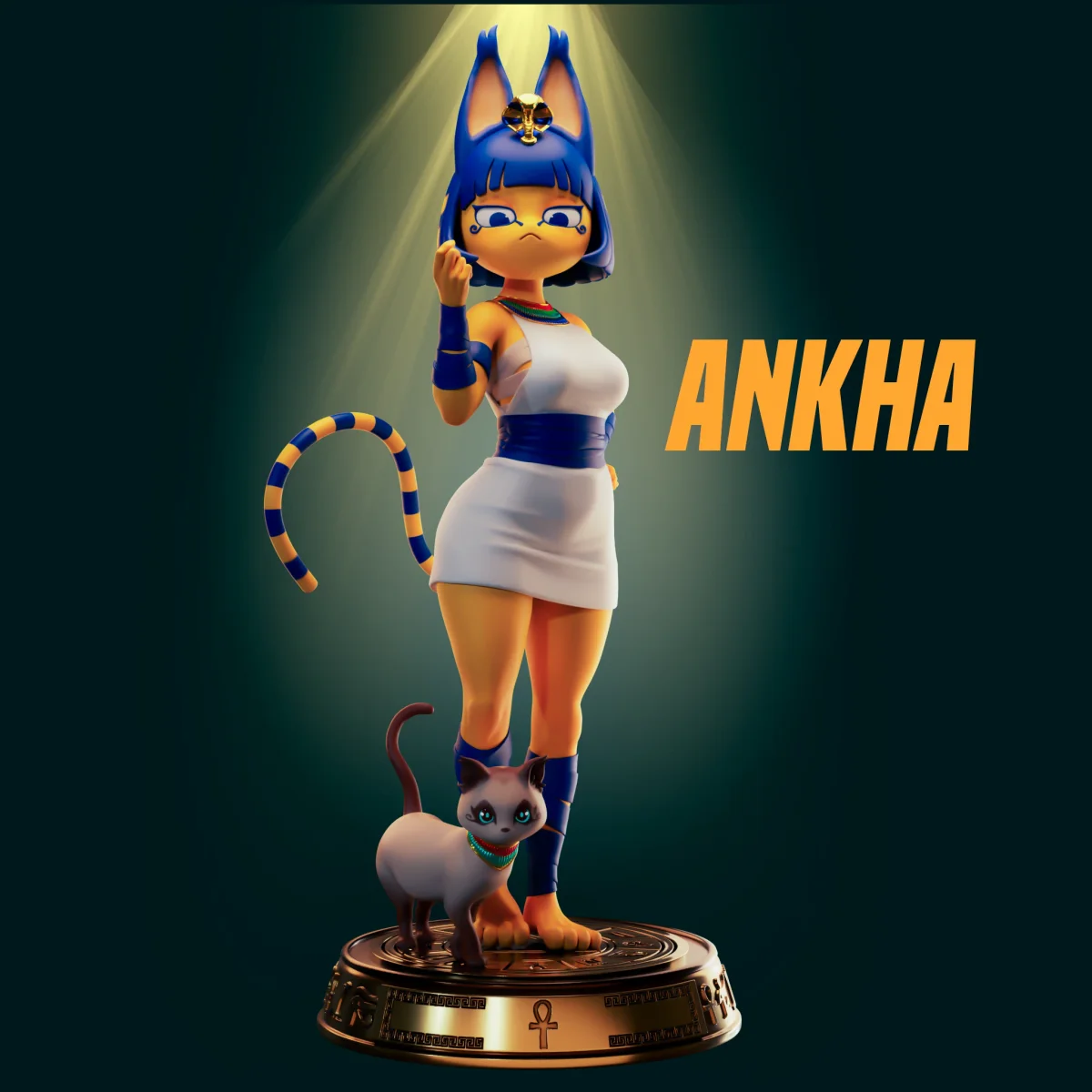 Ankha | Fan Art | 3D Printed Resin Model Garage Kit | *Un-Painted* | Officer Rhu