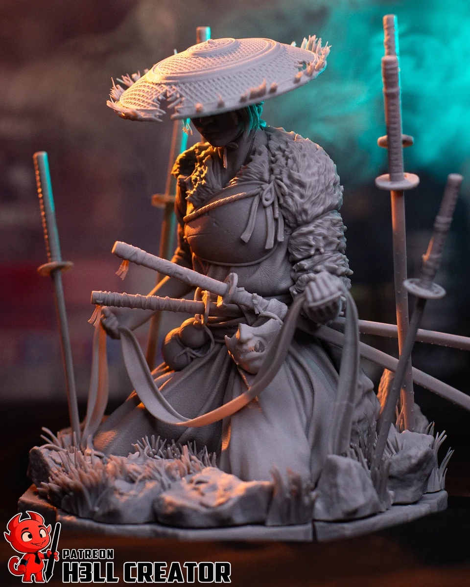 Atsu | Fan Art | 3D Printed Resin Model Garage Kit | *Un-Painted* | H3LL Creator 12