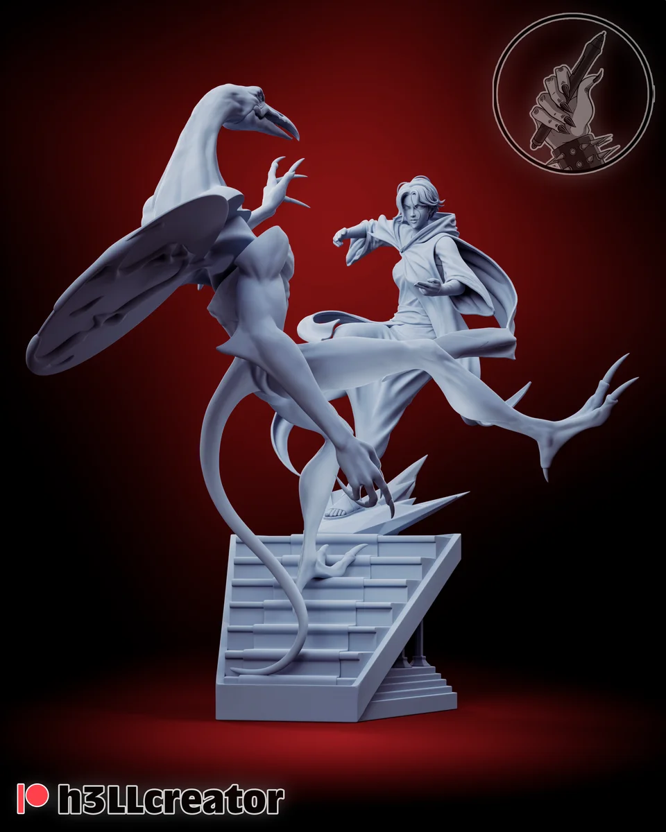 Sypha Belnades | Fan Art | 3D Printed Resin Model Garage Kit | *Un-Painted* | H3LL Creator 4