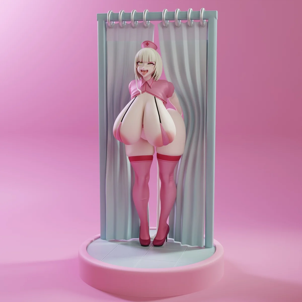 Naughty Nurse | Fan Art | 3D Printed Resin Model Garage Kit | *Un-Painted* | KiTNo