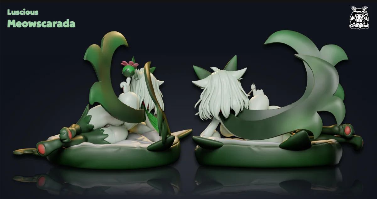 Meowscarada | Fan Art | 3D Printed Resin Model Garage Kit | *Un-Painted* | ONAGABA 9