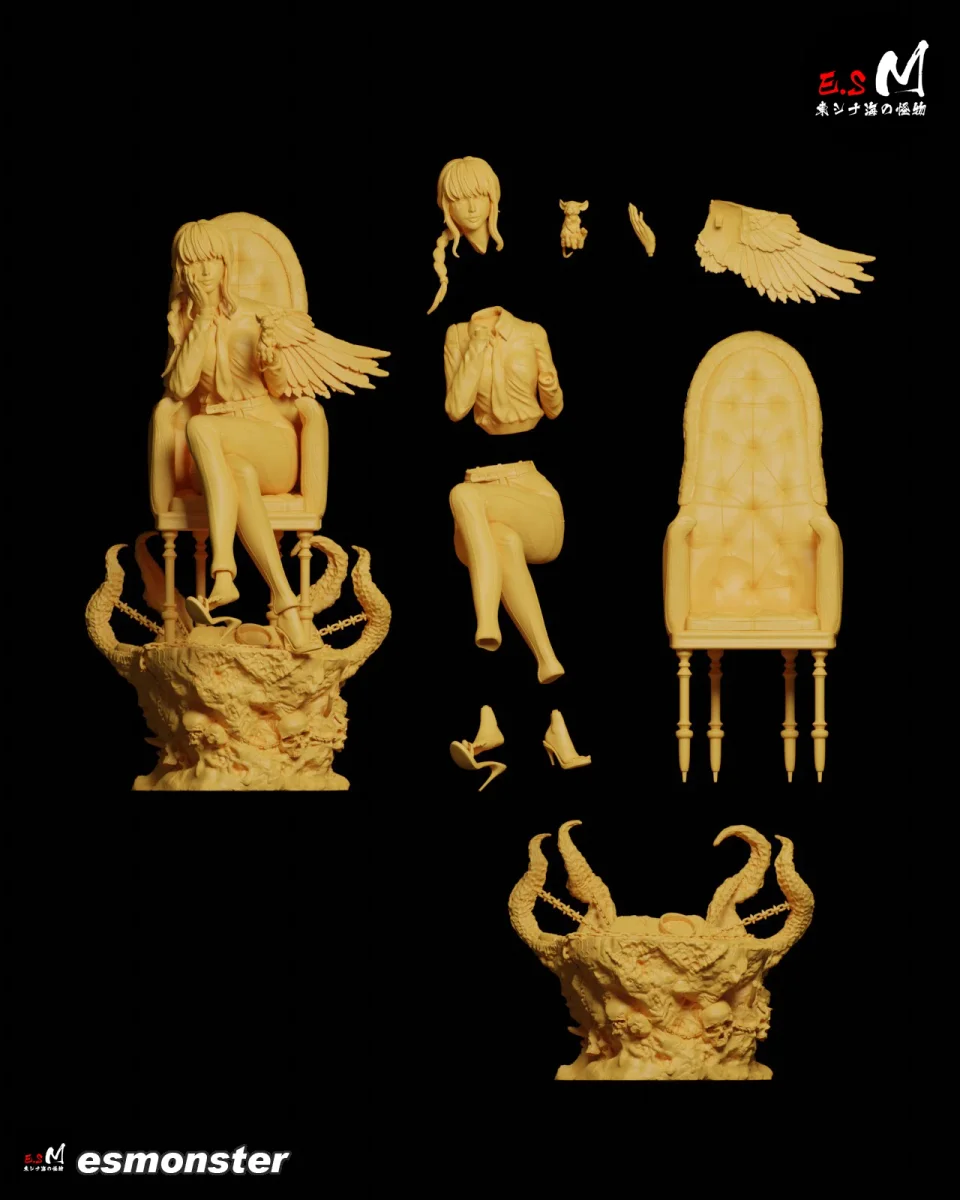 Makima v2 | Fan Art | 3D Printed Resin Model Garage Kit | *Un-Painted* | ES Monster 5