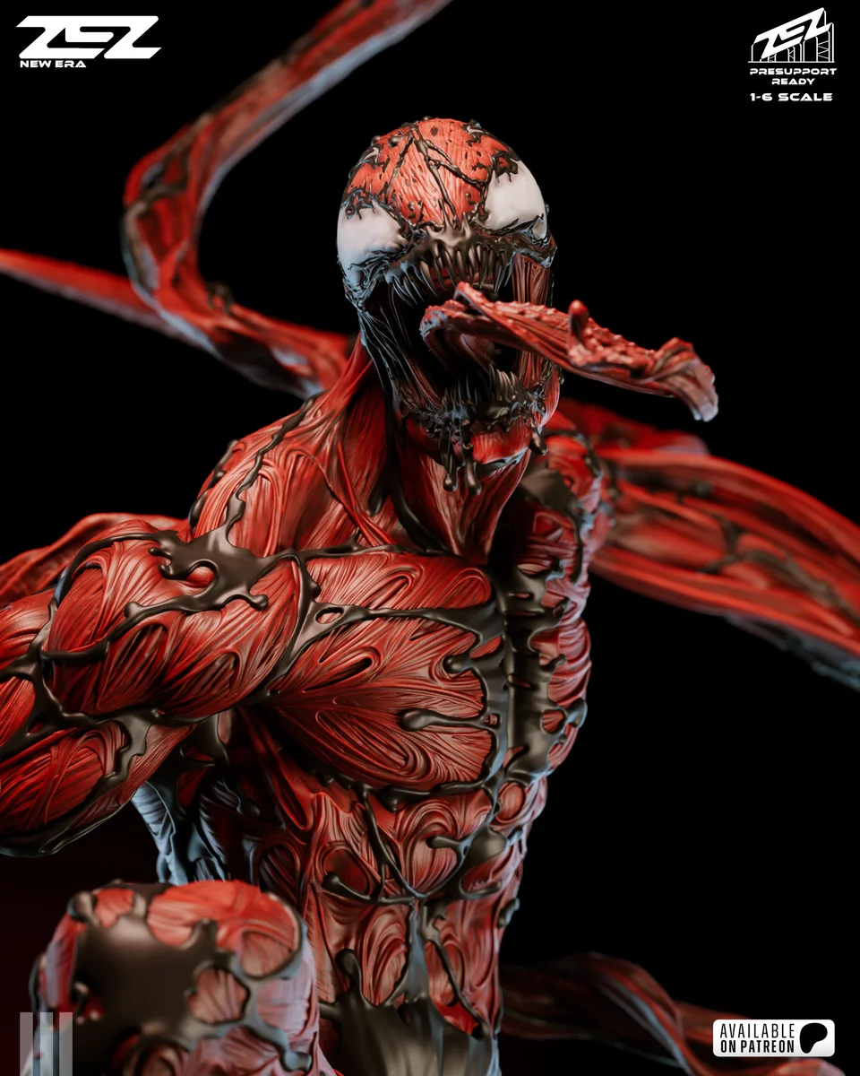Carnage | Fan Art | 3D Printed Resin Model Garage Kit | *Un-Painted* | ZEZ Studio 8