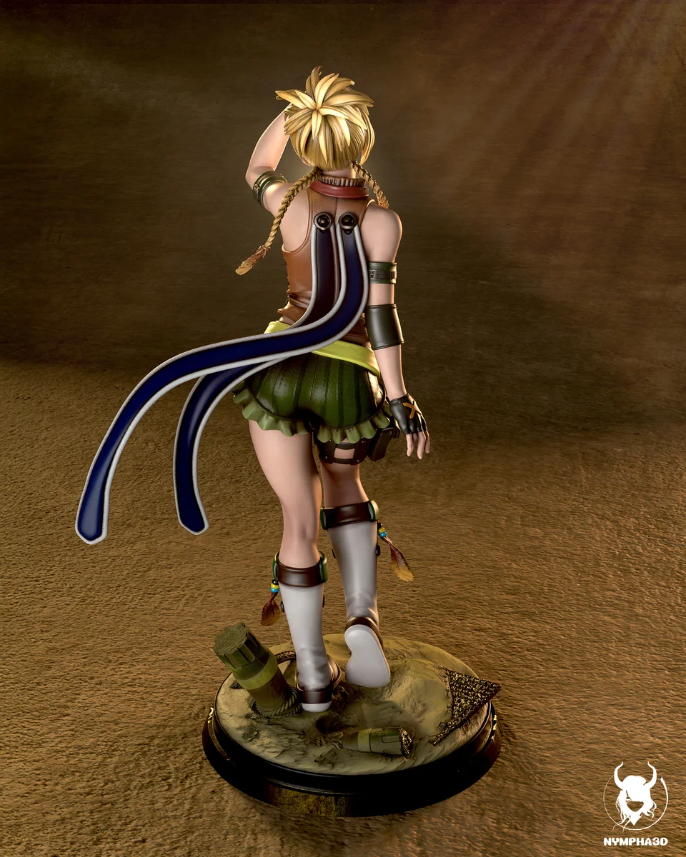 Rikku | Fan Art | 3D Printed Resin Model Garage Kit | *Un-Painted* | Nympha3D 4