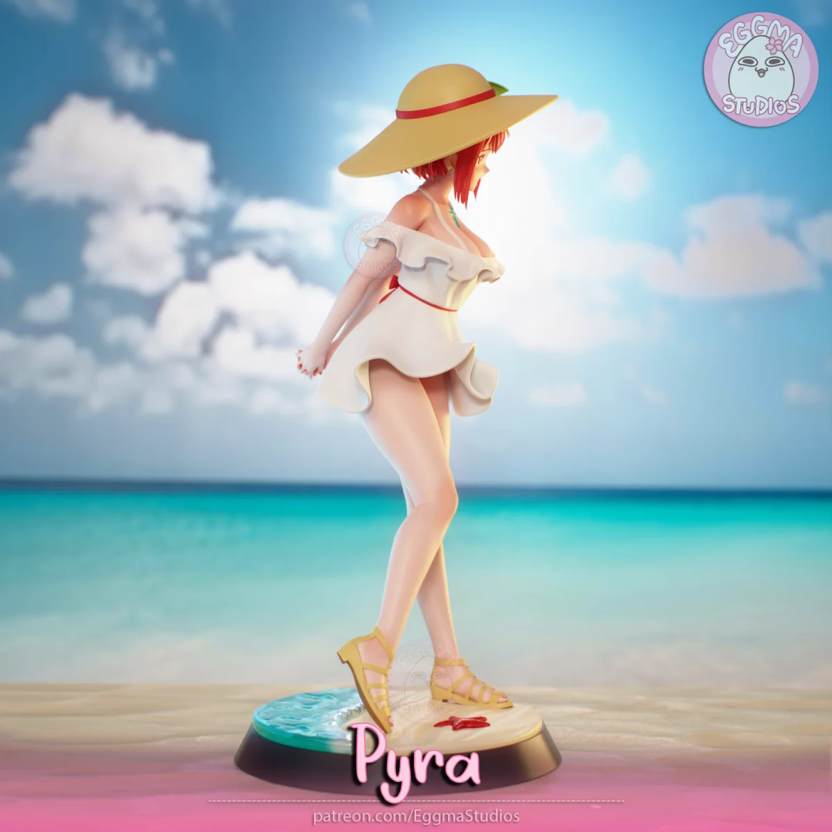 Pyra | Fan Art | 3D Printed Resin Model Garage Kit | *Un-Painted* | EggmaStudios 4
