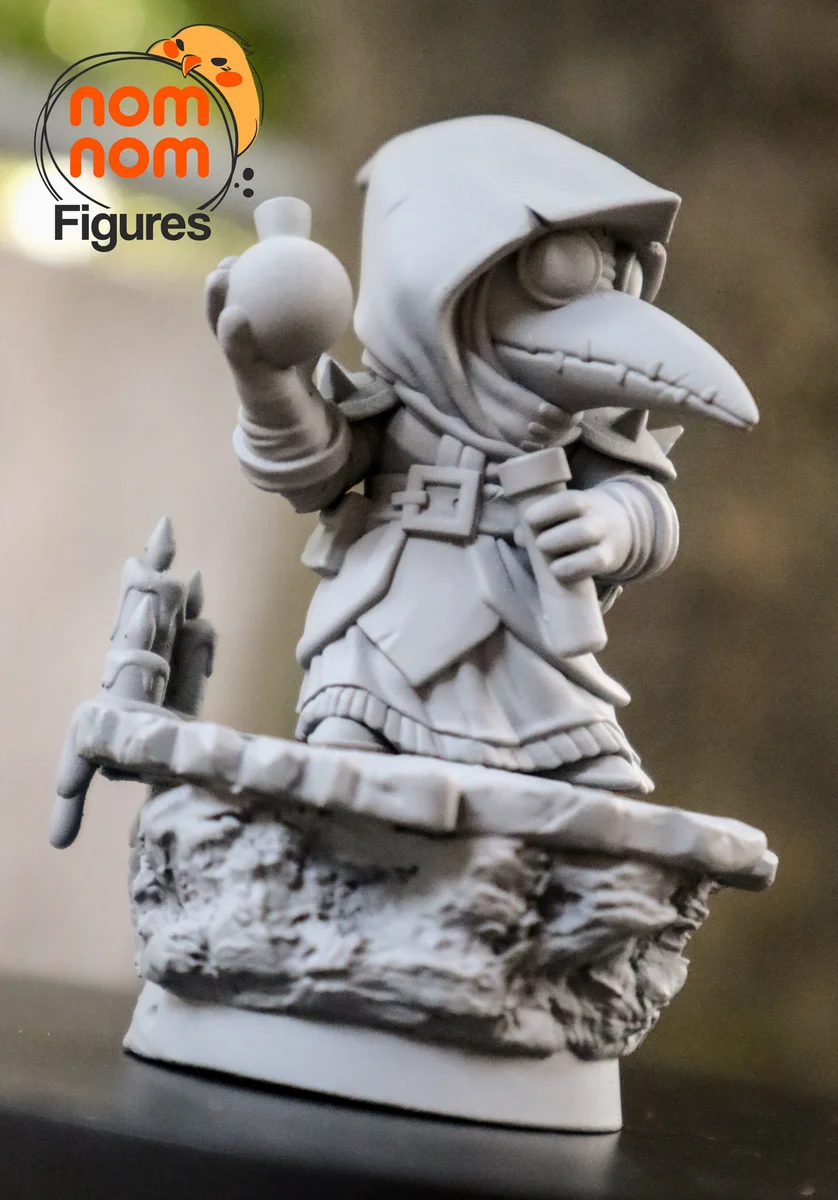 Chibi Plague Doctor | Fan Art | 3D Printed Resin Model Garage Kit | *Un-Painted* | Nomnom 8