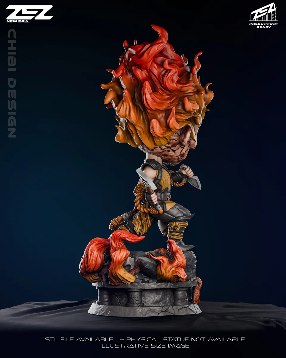 Chibi Scorpion | Fan Art | 3D Printed Resin Model Garage Kit | *Un-Painted* | ZEZ Studio 3