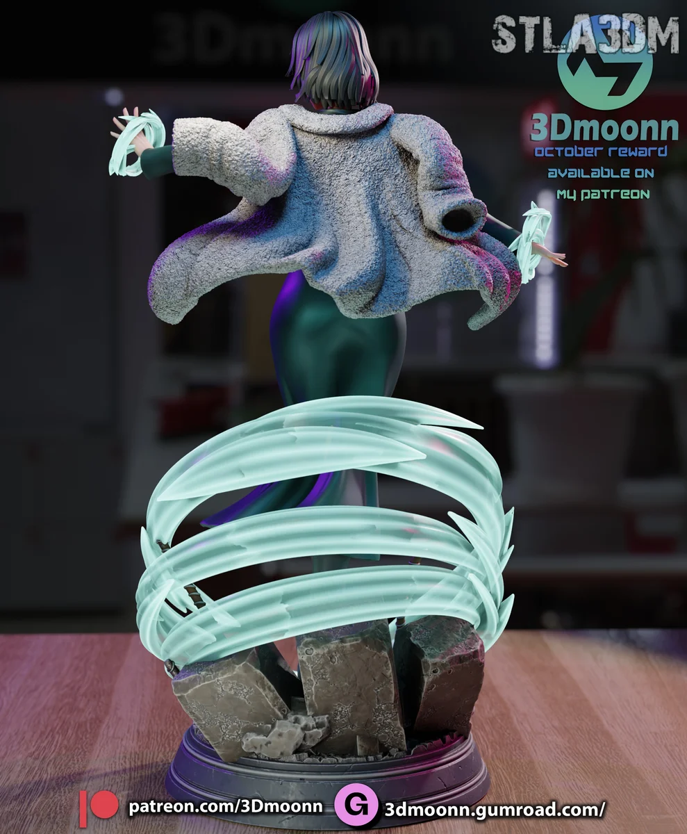Fubuki | Fan Art | 3D Printed Resin Model Garage Kit | *Un-Painted* | 3DMoonn 5