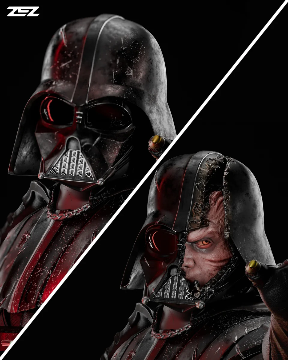 Darth Vader | Fan Art | 3D Printed Resin Model Garage Kit | *Un-Painted* | ZEZ Studio 12