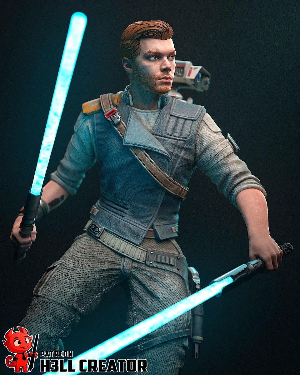 Cal Kestis | Fan Art | 3D Printed Resin Model Garage Kit | *Un-Painted* | H3LL Creator 3