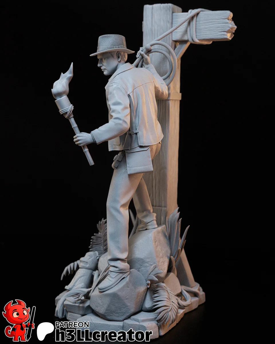 Indiana Jones | Fan Art | 3D Printed Resin Model Garage Kit | *Un-Painted* | H3LL Creator 8