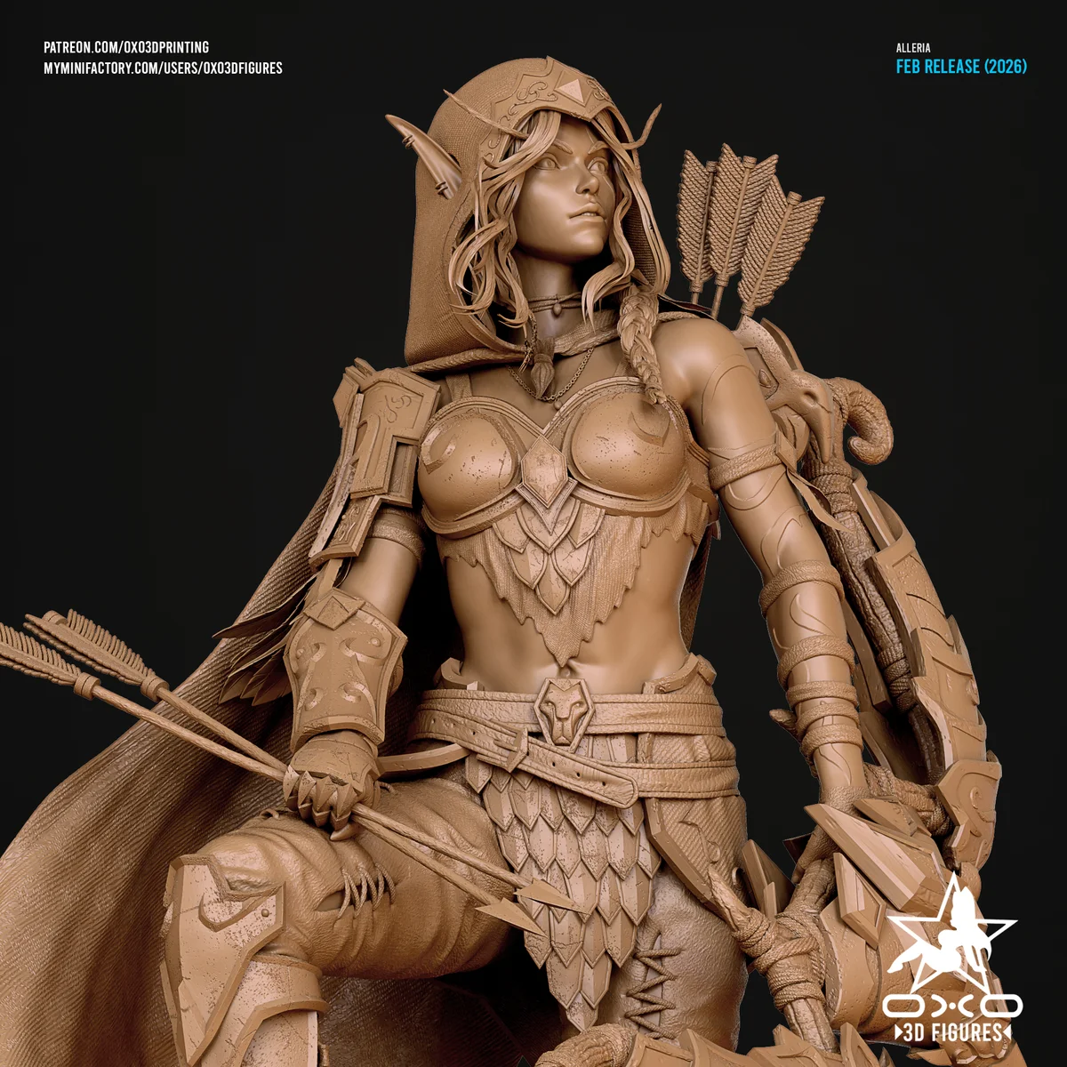 Alleria | Fan Art | 3D Printed Resin Model Garage Kit | *Un-Painted* | OXO3D 5