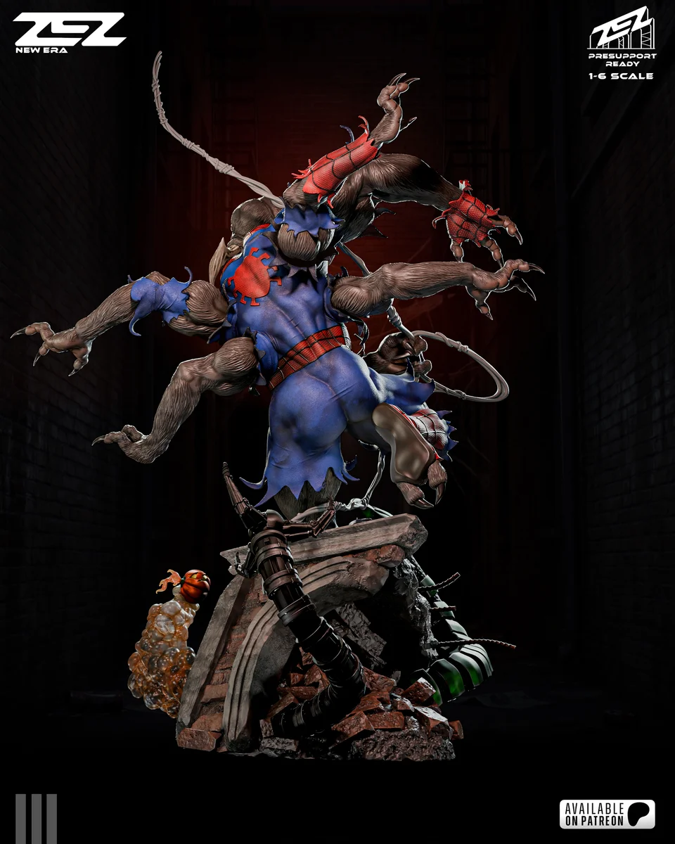 Man-Spider | Fan Art | 3D Printed Resin Model Garage Kit | *Un-Painted* | ZEZ Studio 5