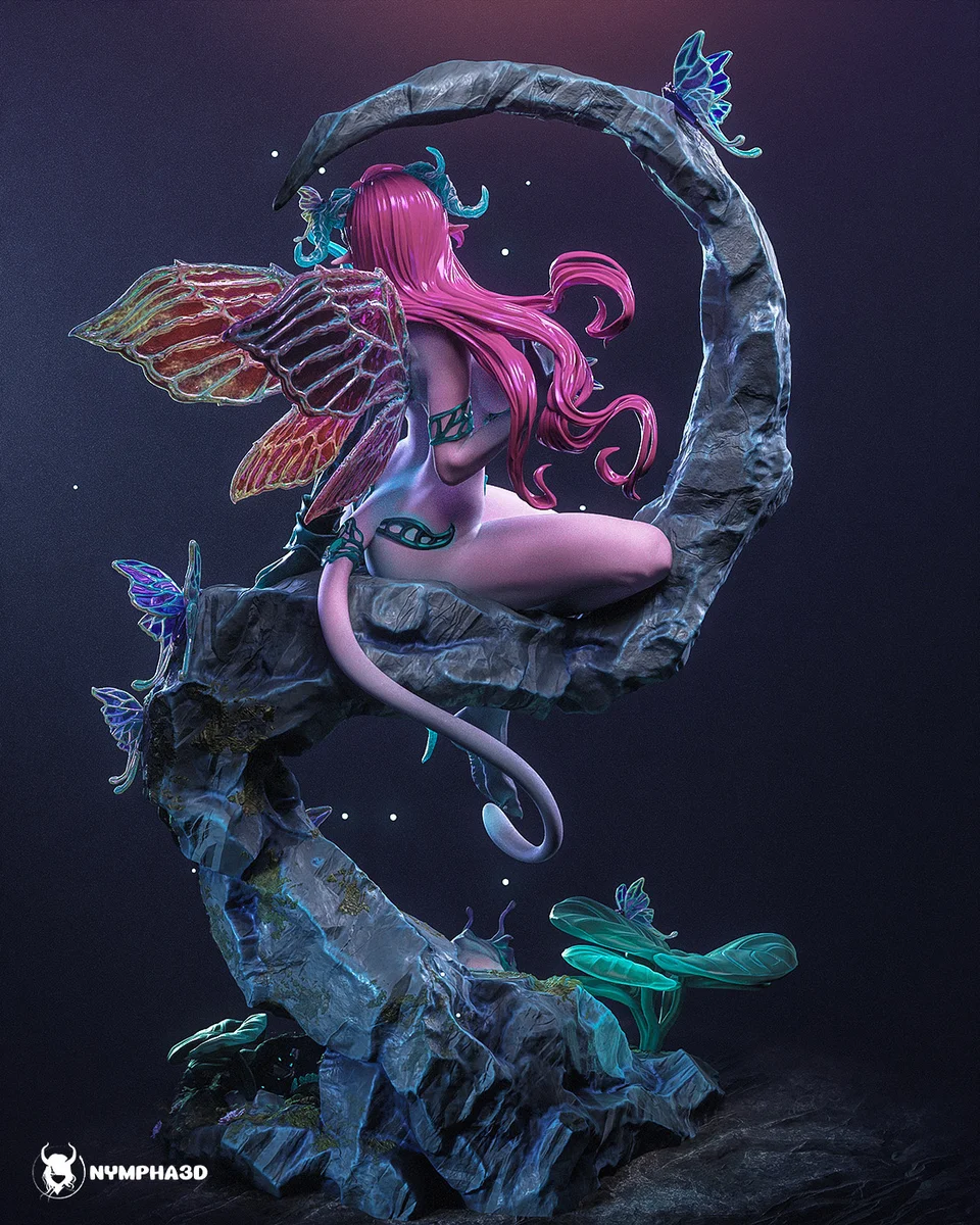Moth Guardian | Fan Art | 3D Printed Resin Model Garage Kit | *Un-Painted* | Nympha3D 4