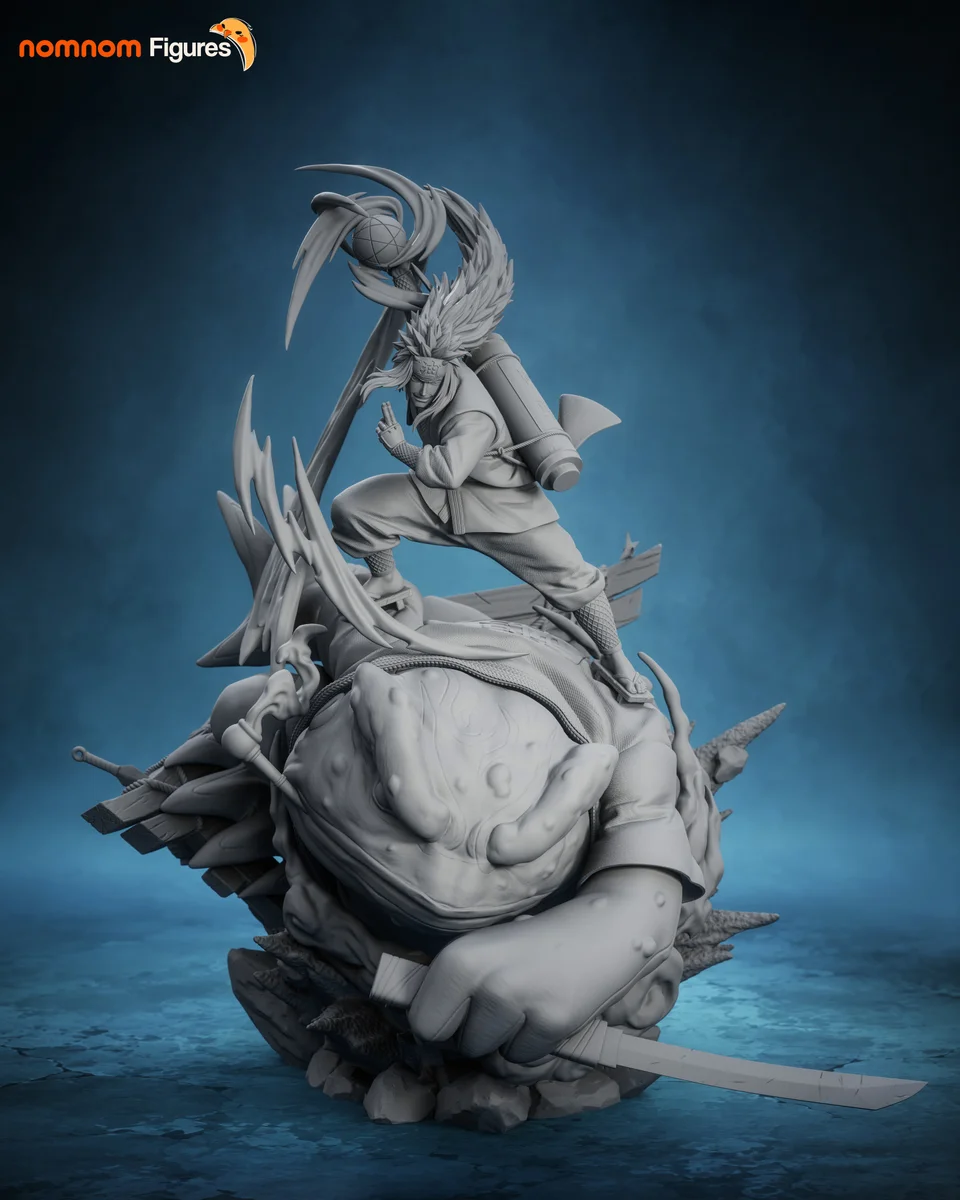 Jiraiya | Fan Art | 3D Printed Resin Model Garage Kit | *Un-Painted* | Nomnom 12