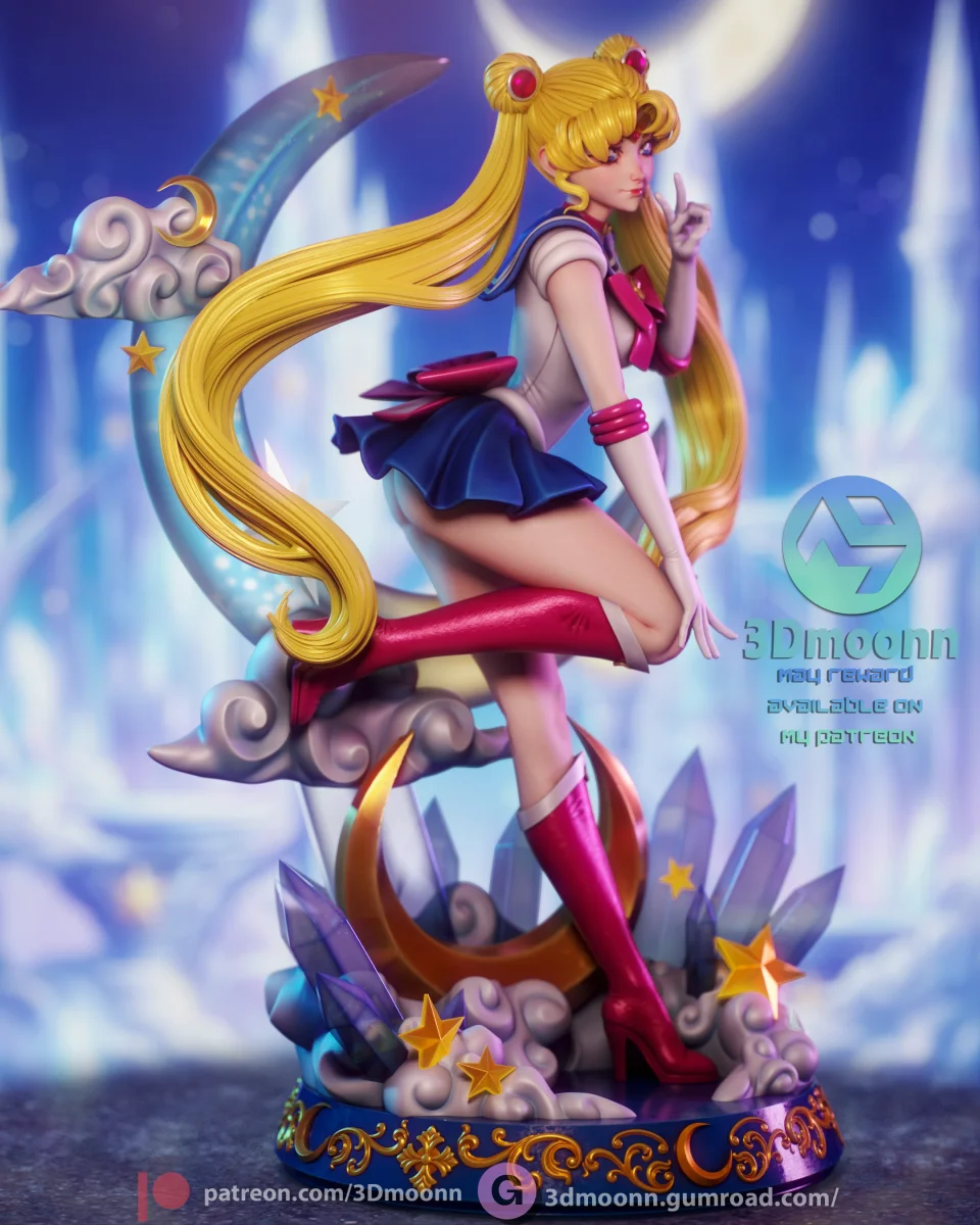 Sailor Moon | Fan Art | 3D Printed Resin Model Garage Kit | *Un-Painted* | 3DMoonn 3