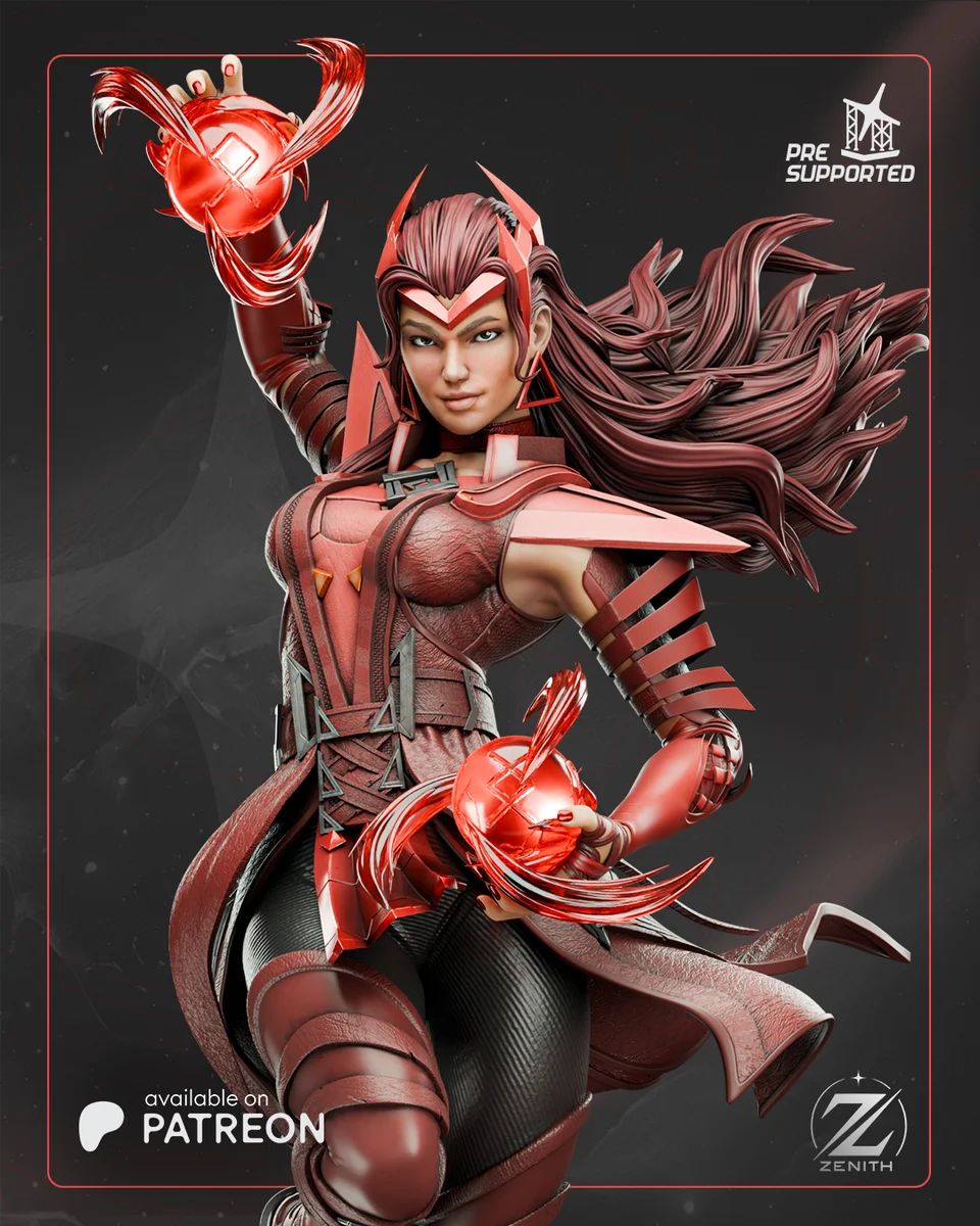 Scarlet Witch | Fan Art | 3D Printed Resin Model Garage Kit | *Un-Painted* | Zenith Studios
