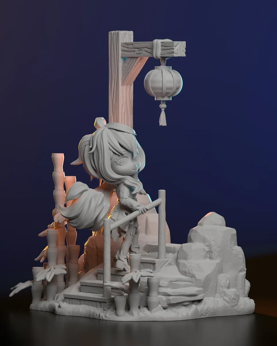 Chibi Ganyu | Fan Art | 3D Printed Resin Model Garage Kit | *Un-Painted* | Chuya Factory 15