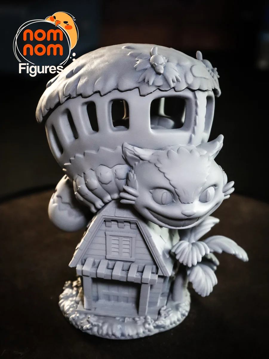 Chibi Catbus | Fan Art | 3D Printed Resin Model Garage Kit | *Un-Painted* | Nomnom 13