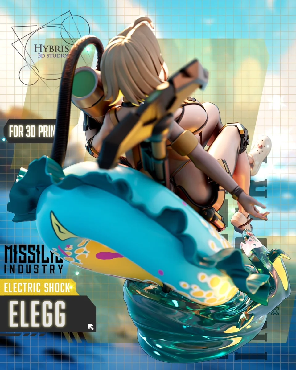 Elegg | Fan Art | 3D Printed Resin Model Garage Kit | *Un-Painted* | Hybris Studios 3