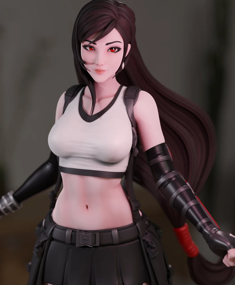 Tifa | Fan Art | 3D Printed Resin Model Garage Kit | *Un-Painted* | Momoji 5