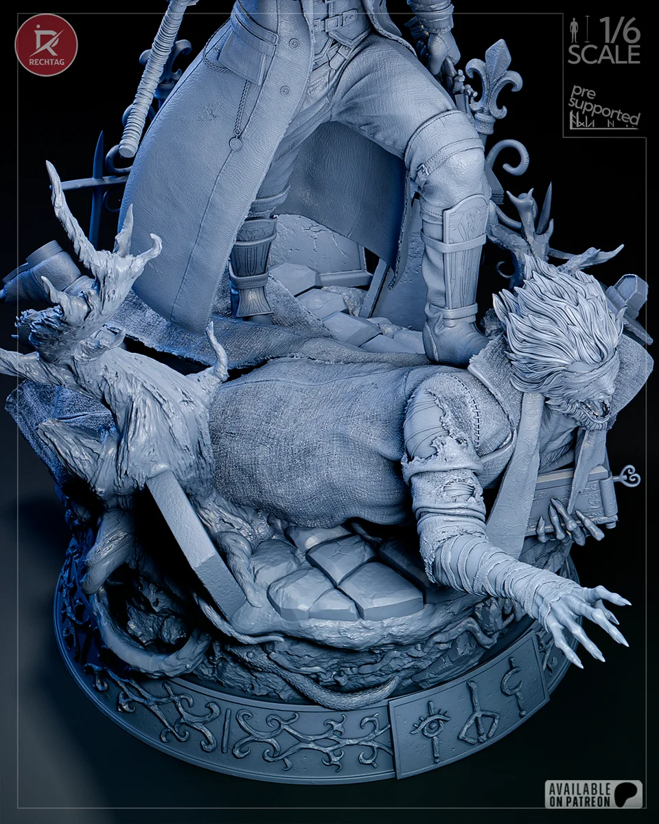 The Hunter | Fan Art | 3D Printed Resin Model Garage Kit | *Un-Painted* | Rechtag 28