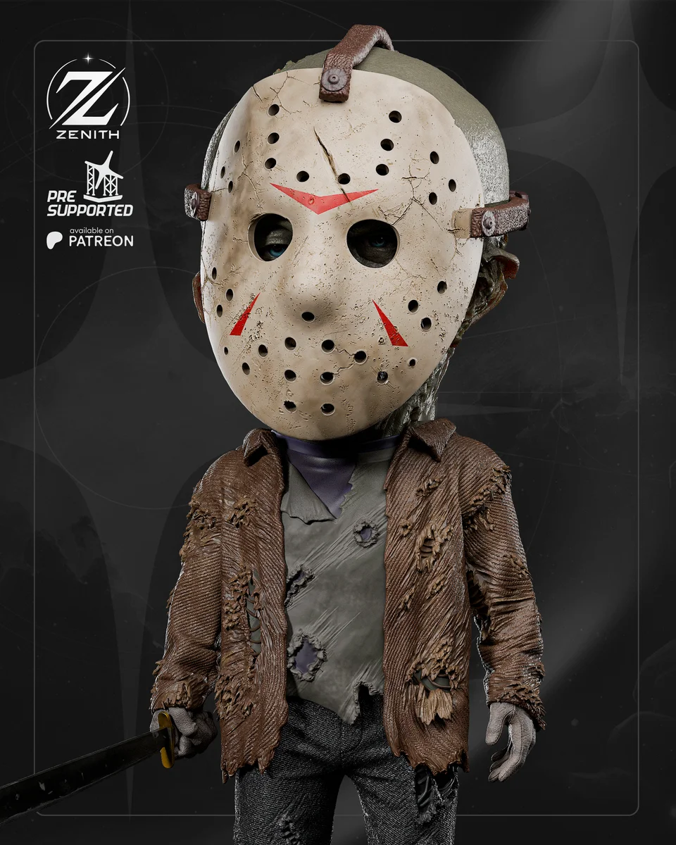 Chibi Jason | Fan Art | 3D Printed Resin Model Garage Kit | *Un-Painted* | Zenith Studios