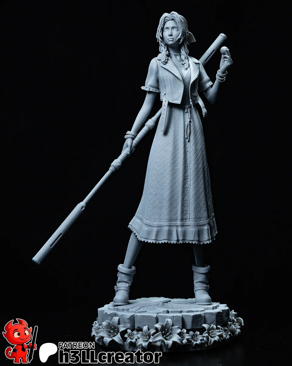 Aerith Gainsborough | Fan Art | 3D Printed Resin Model Garage Kit | *Un-Painted* | H3LL Creator 9