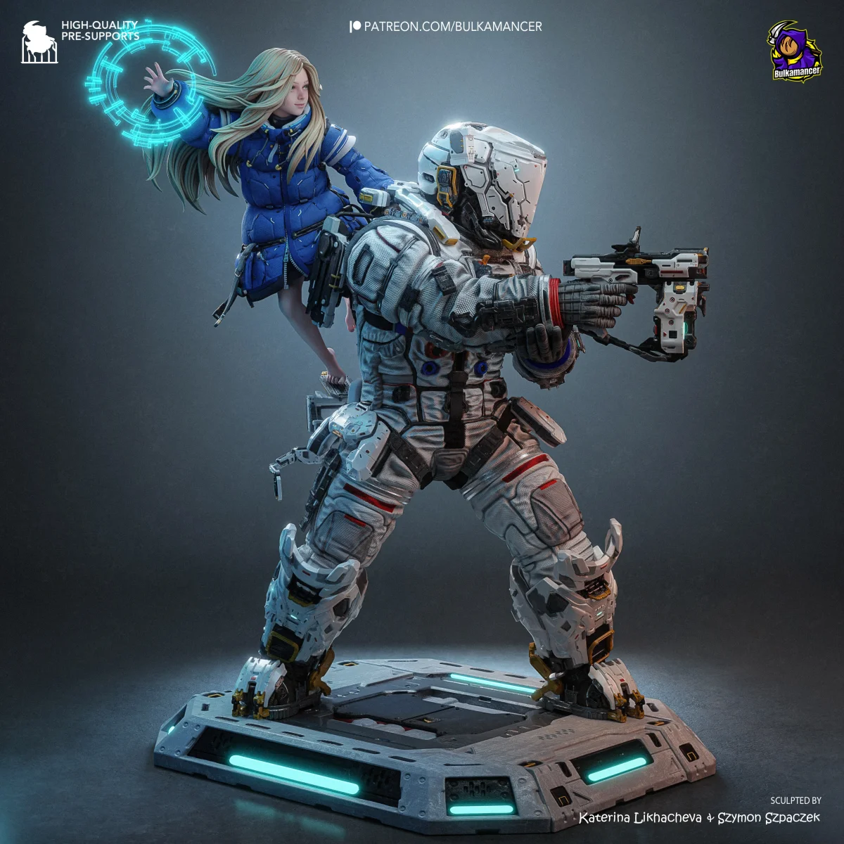 Diana and Hugh | Fan Art | 3D Printed Resin Model Garage Kit | *Un-Painted* | Bulkamancer 3