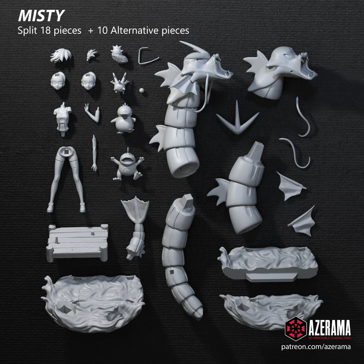 Misty | Fan Art | 3D Printed Resin Model Garage Kit | *Un-Painted* | Azerama 3