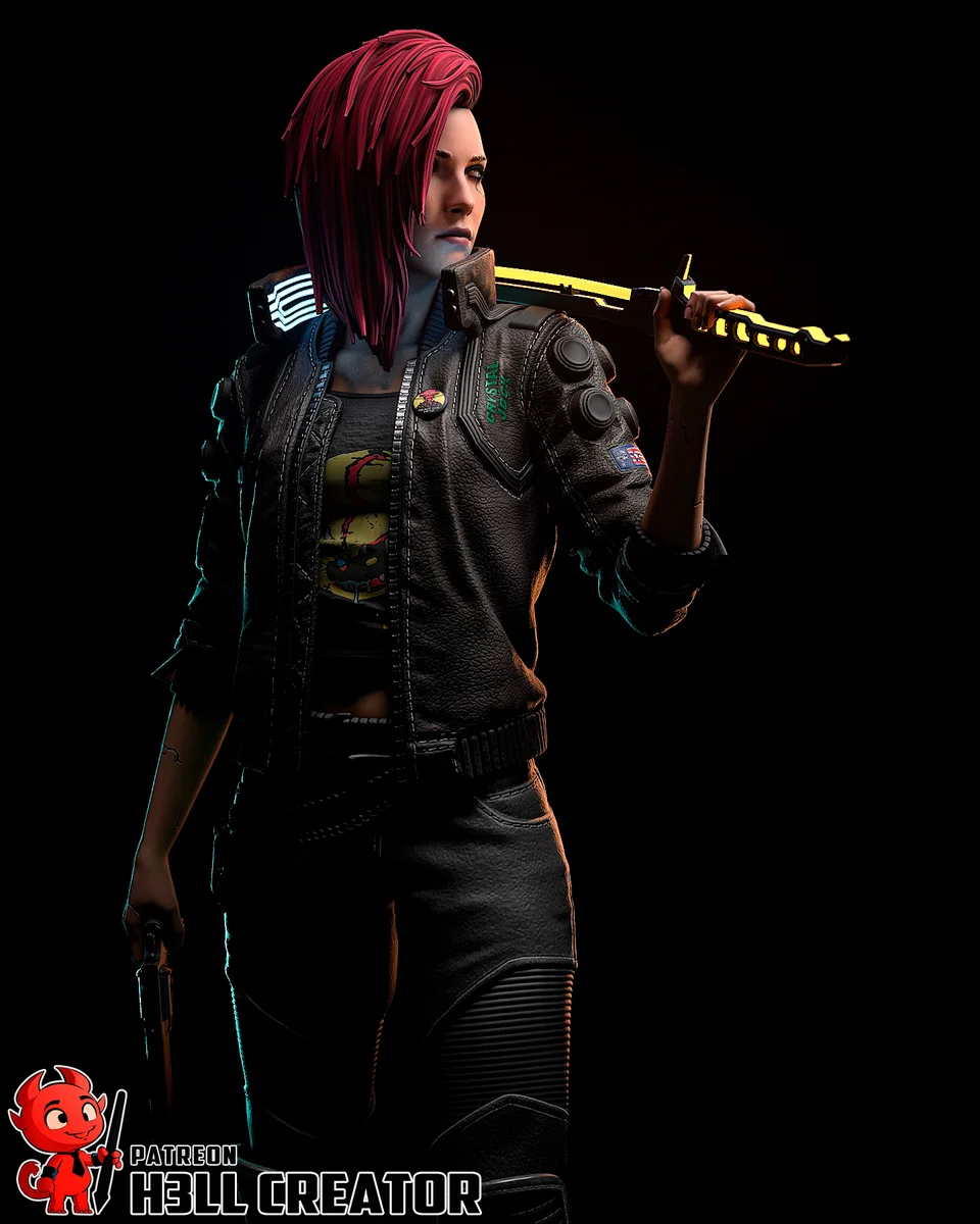 Female V | Fan Art | 3D Printed Resin Model Garage Kit | *Un-Painted* | H3LL Creator 3