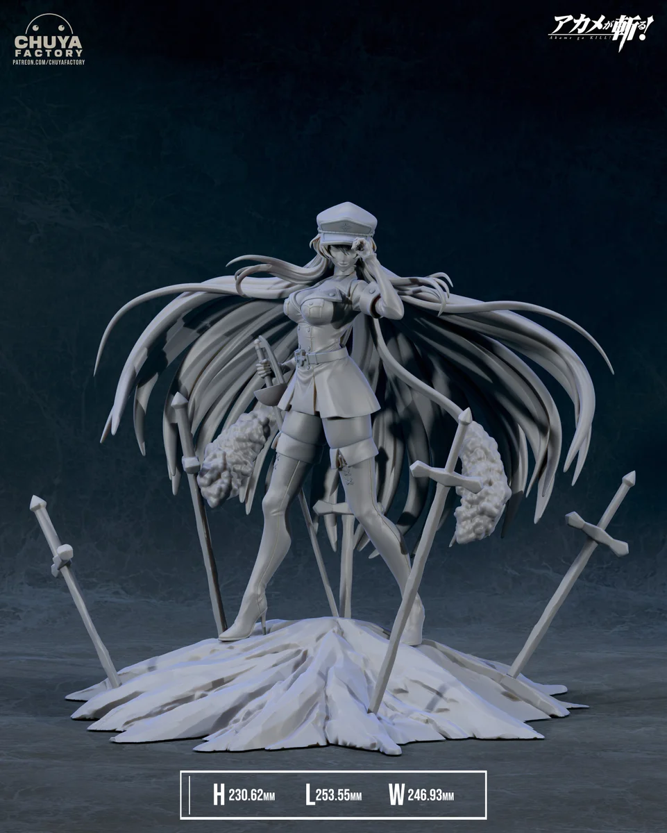 Esdeath | Fan Art | 3D Printed Resin Model Garage Kit | *Un-Painted* | Chuya Factory 13