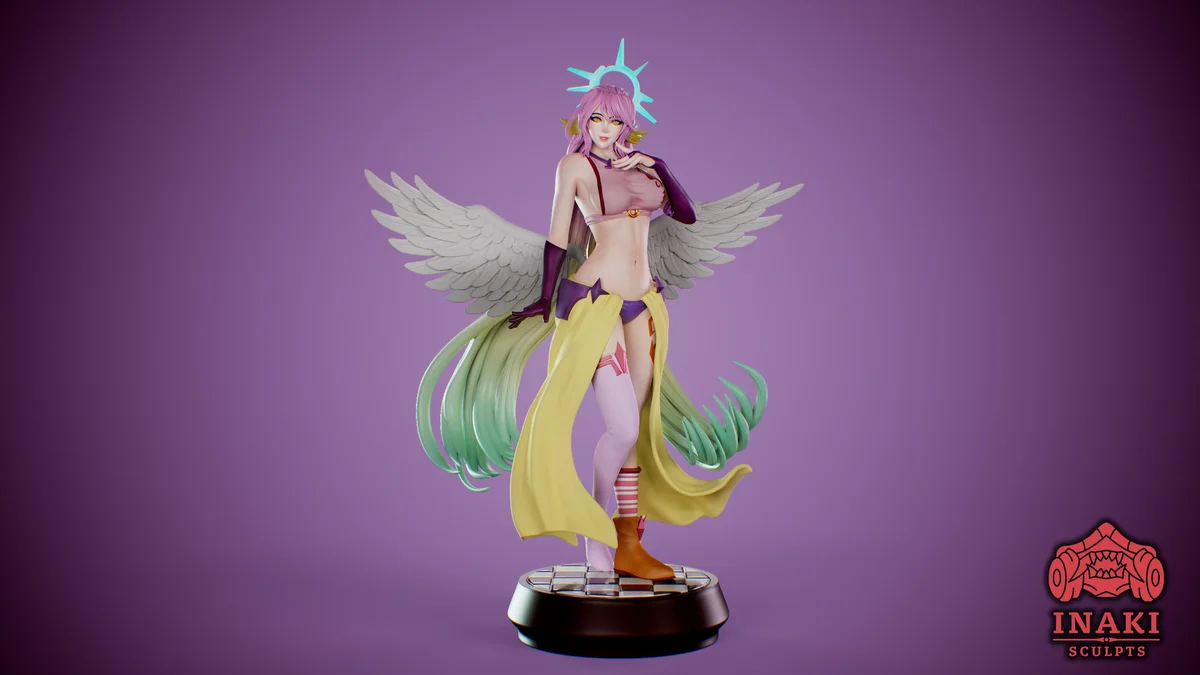 Jibril | Fan Art | 3D Printed Resin Model Garage Kit | *Un-Painted* | Inaki Sculpts 3
