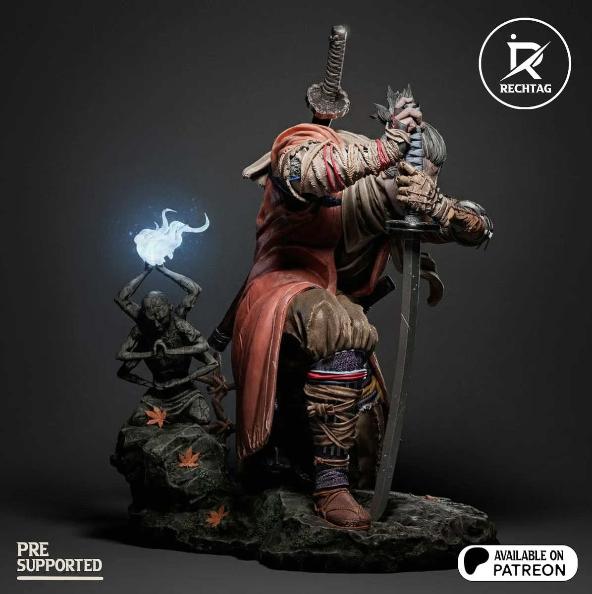 Sekiro | Fan Art | 3D Printed Resin Model Garage Kit | *Un-Painted* | Rechtag 8