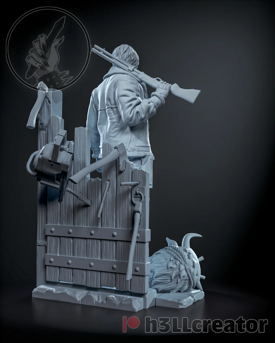 Leon Kennedy (jacket Version) | Fan Art | 3D Printed Resin Model Garage Kit | *Un-Painted* | H3LL Creator 9
