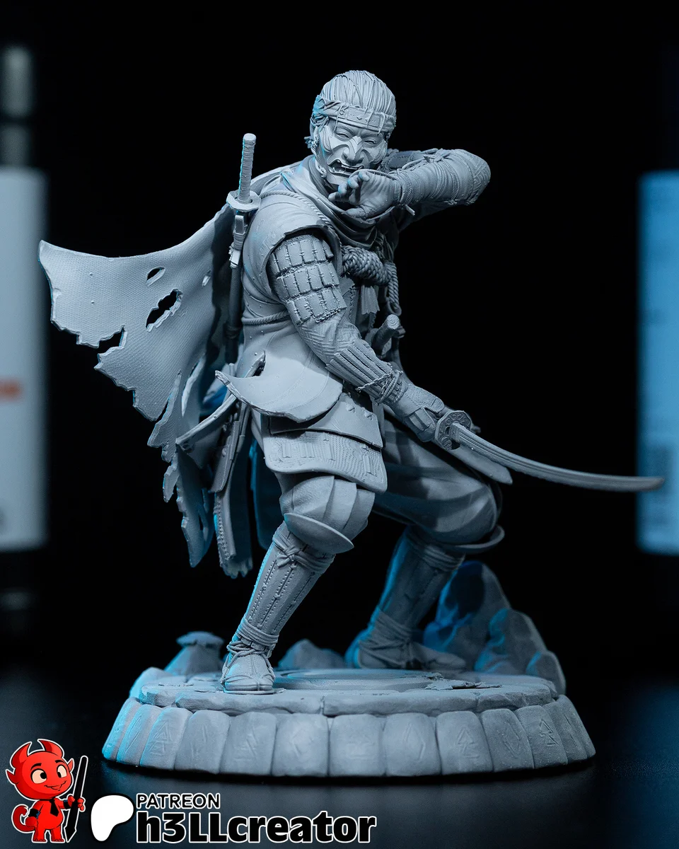 Jin Sakai | Fan Art | 3D Printed Resin Model Garage Kit | *Un-Painted* | H3LL Creator 6