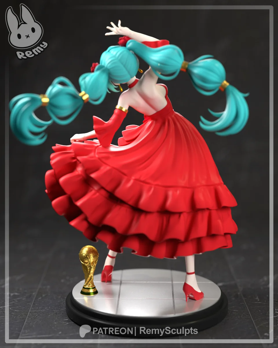 Hatsune Miku (Spanish) | Fan Art | 3D Printed Resin Model Garage Kit | *Un-Painted* | Remy Sculpts 6