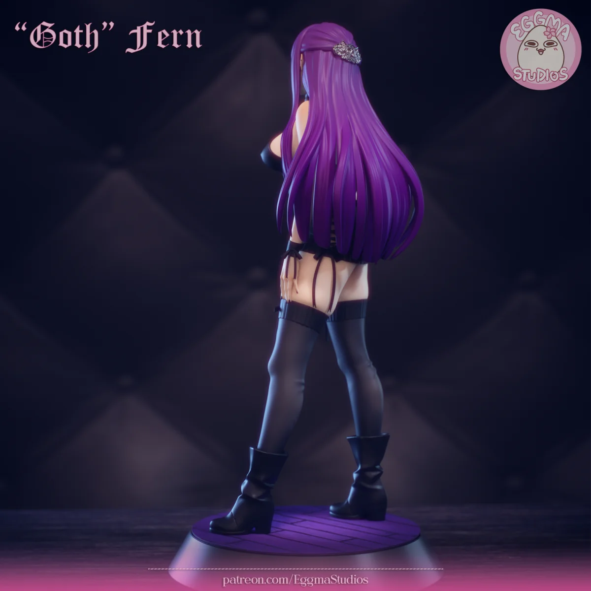 Goth Fern | Fan Art | 3D Printed Resin Model Garage Kit | *Un-Painted* | EggmaStudios 6