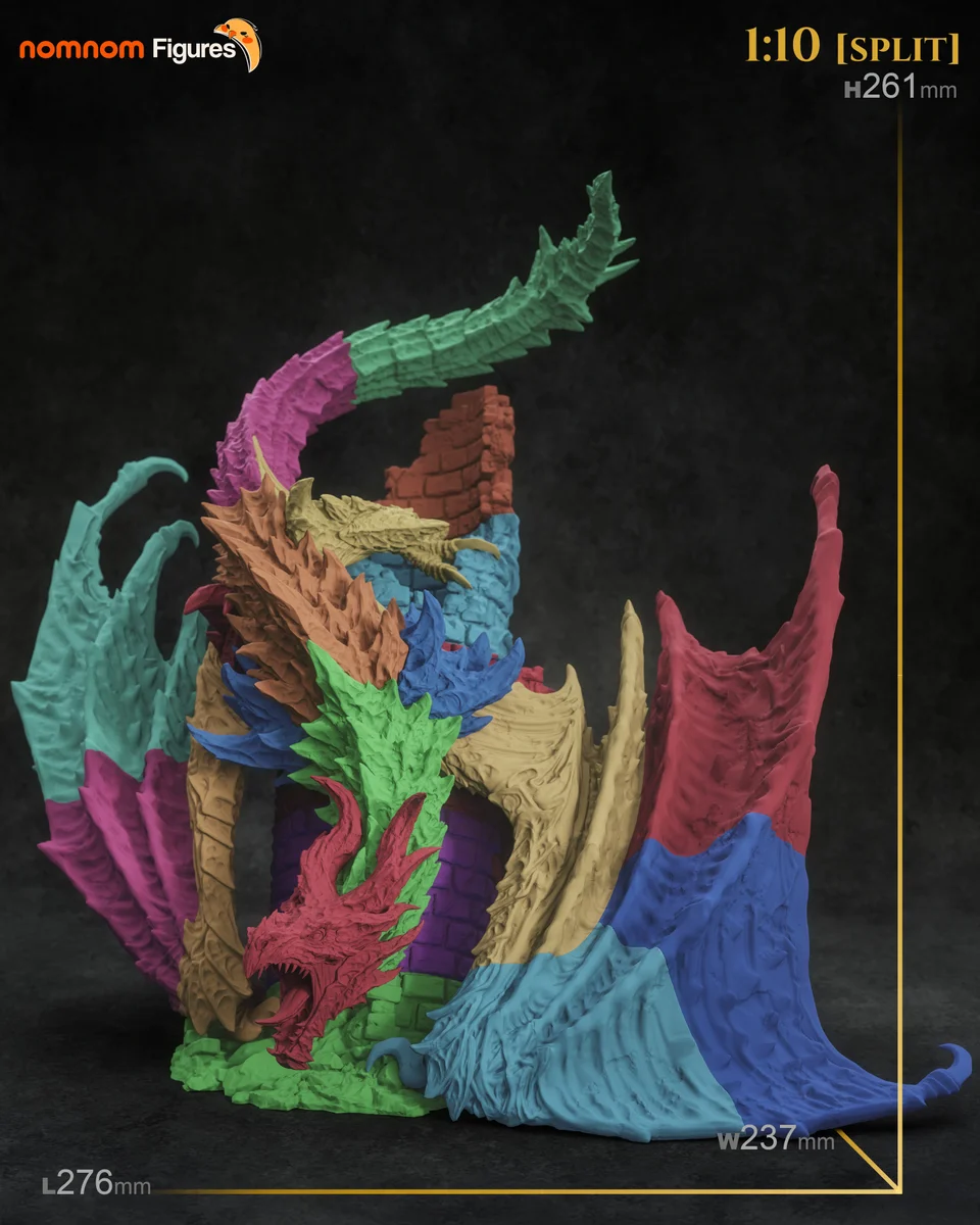 Alduin | Fan Art | 3D Printed Resin Model Garage Kit | *Un-Painted* | Nomnom 14