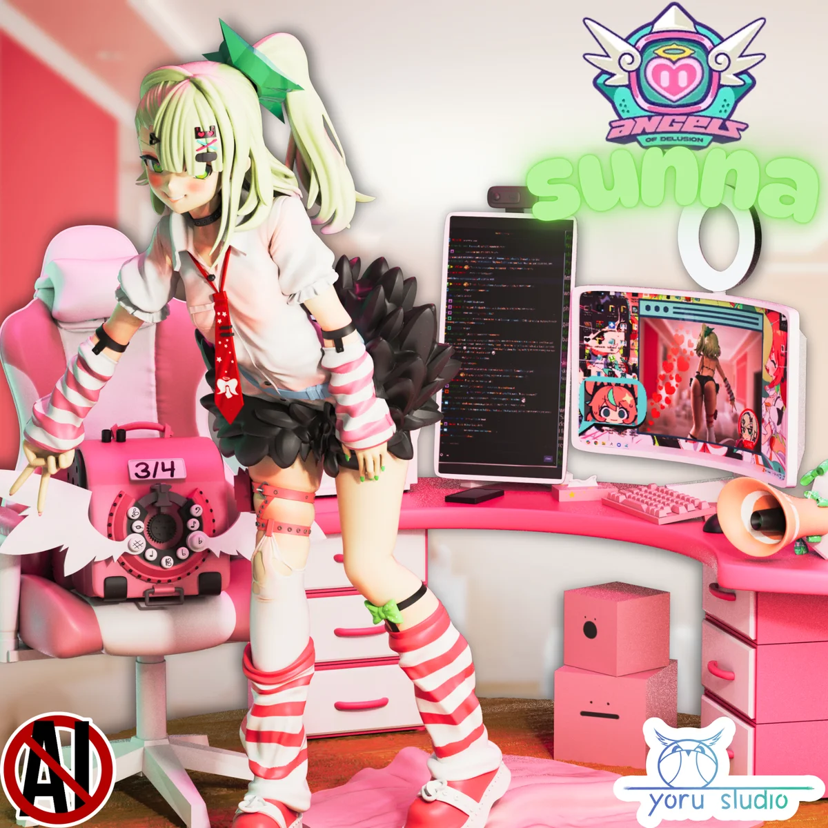 Sunna | Fan Art | 3D Printed Resin Model Garage Kit | *Un-Painted* | Yoru Studio 4