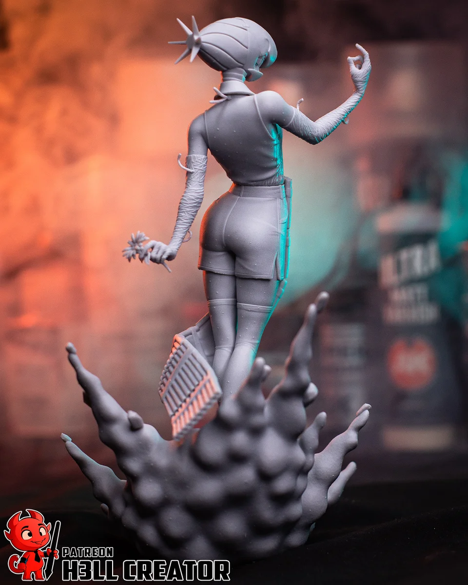 Reze | Fan Art | 3D Printed Resin Model Garage Kit | *Un-Painted* | H3LL Creator 12