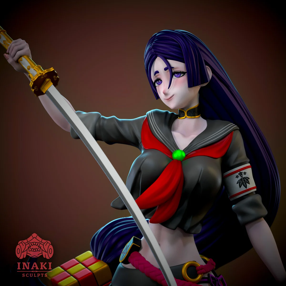 Minomoto No Raikou | Fan Art | 3D Printed Resin Model Garage Kit | *Un-Painted* | Inaki Sculpts