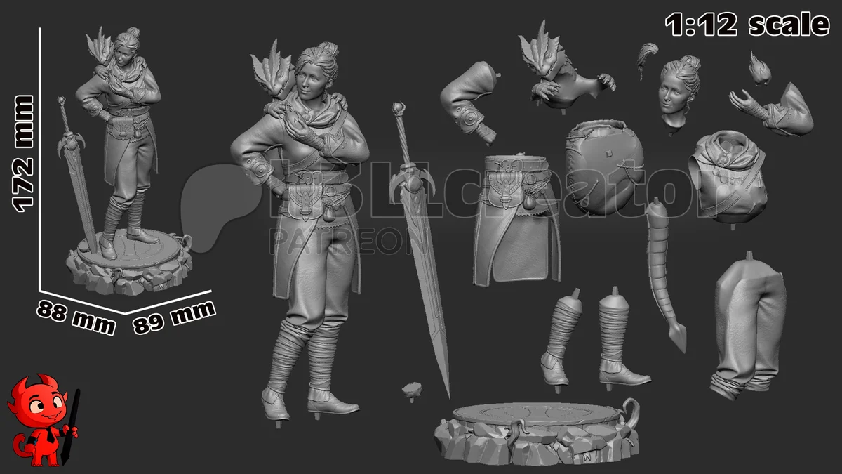 Zoe | Fan Art | 3D Printed Resin Model Garage Kit | *Un-Painted* | H3LL Creator 13
