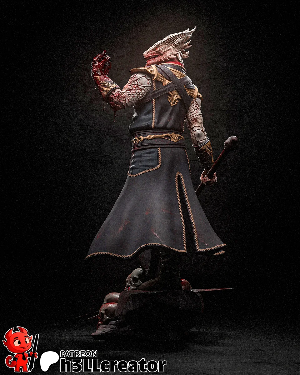 Dark Urge | Fan Art | 3D Printed Resin Model Garage Kit | *Un-Painted* | H3LL Creator 8